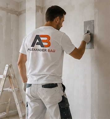 Handwerker bei Renovierungsarbeiten im Innenbereich